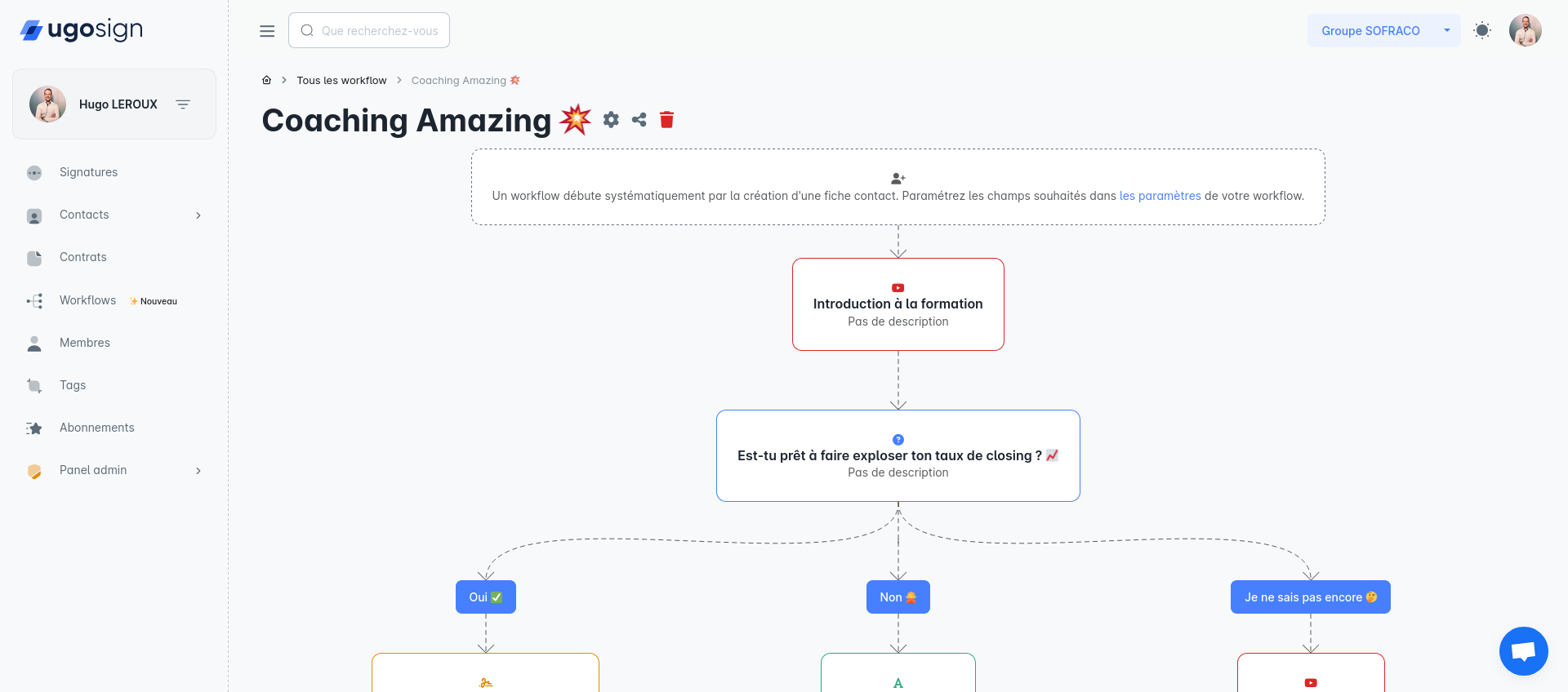 Créer des workflows de signature électronique
