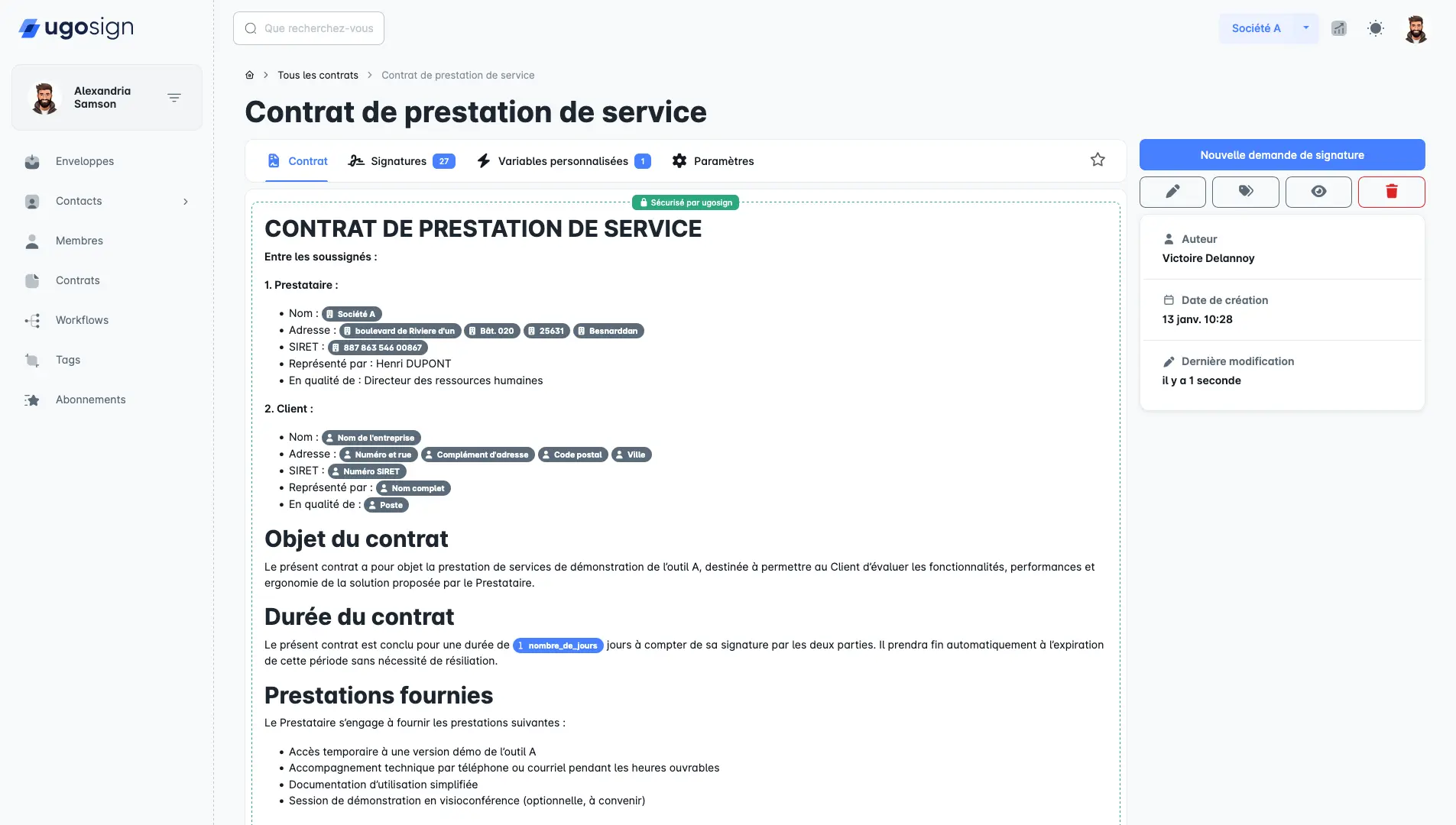 Éditez vos contrats et documents simplement avec l'éditeur de contrat Ugosign