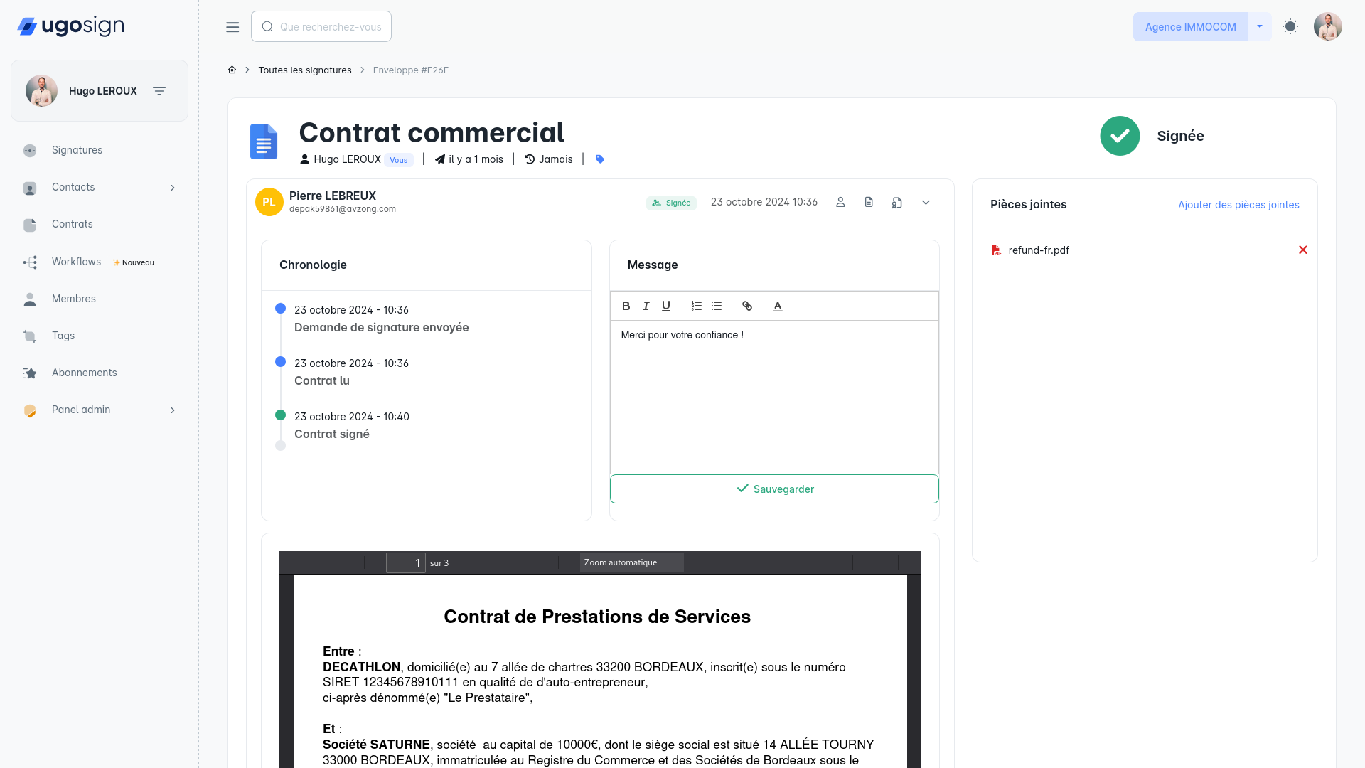 Des signatures authentiques avec Ugosign.